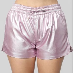 Sporty Spice Metallic Dolphin Shorts - Pink